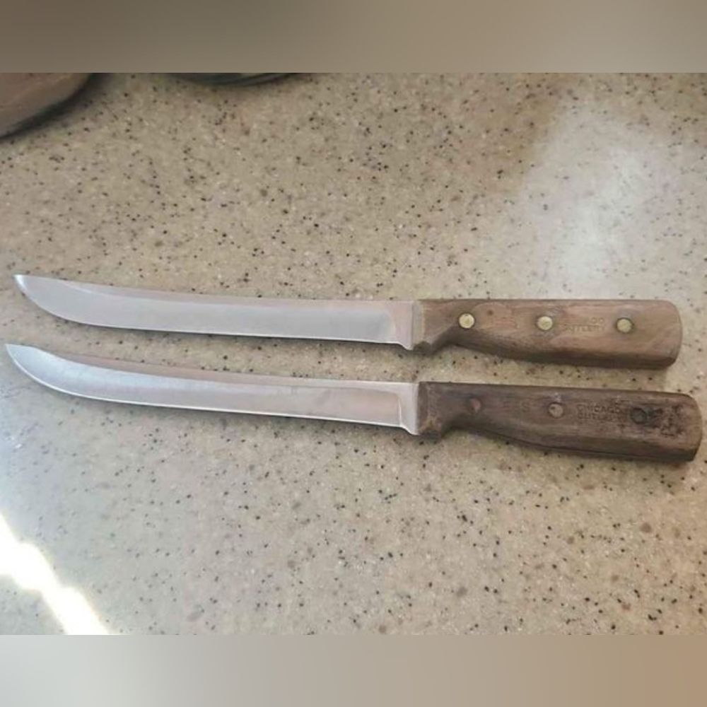 Chicago Cutlery Vintage 66S Slicing Carving Knives Set of 2